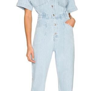 Free People Marci Denim Jumpsuit Coveralls in Large